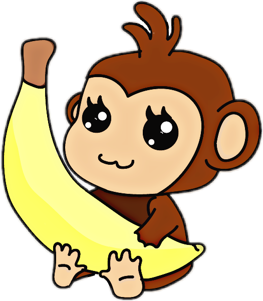 Ftemonkeys Monkeys Monkey Babymonkey Kawaii Cutemonkey - Kawaii Monkeys (525x601)