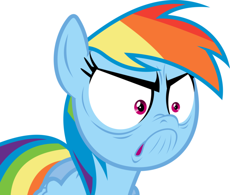 Angry Rainbow Dash By Dasprid - Rainbow Dash Angry Gif (971x823)