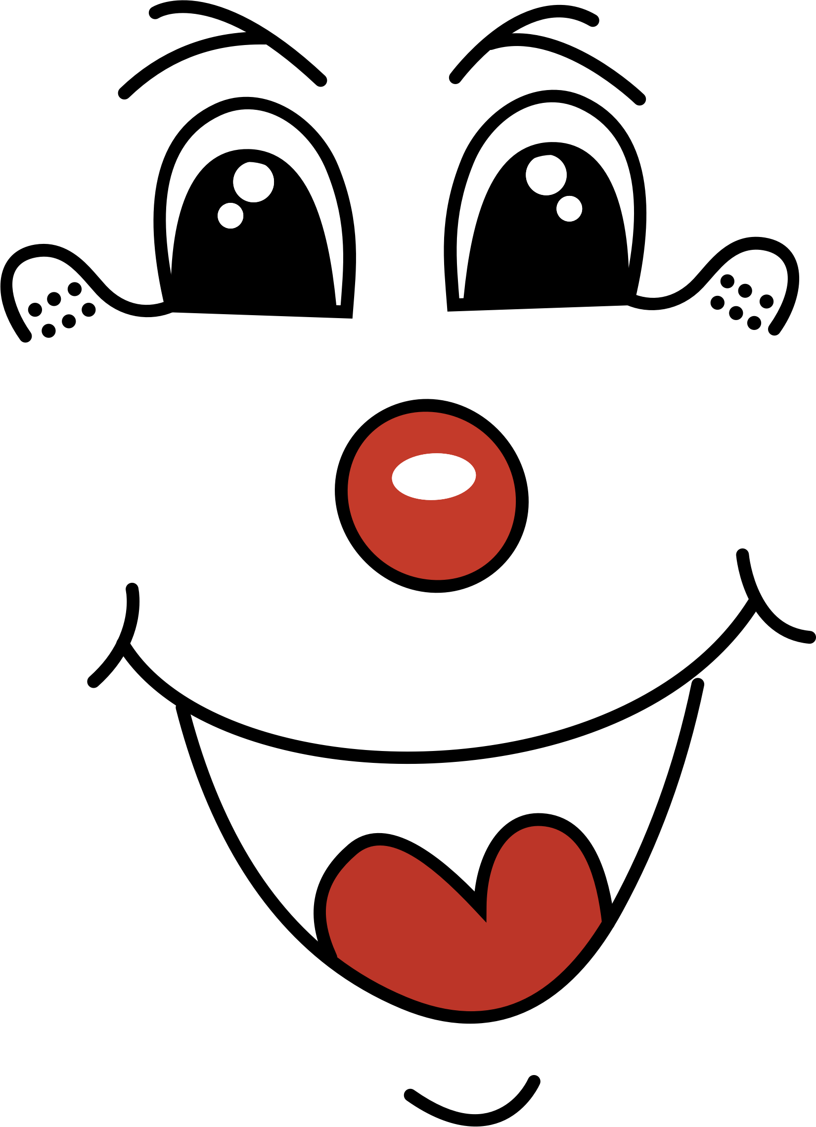 Big Image - Smile Clown Clipart Png (1650x2278)