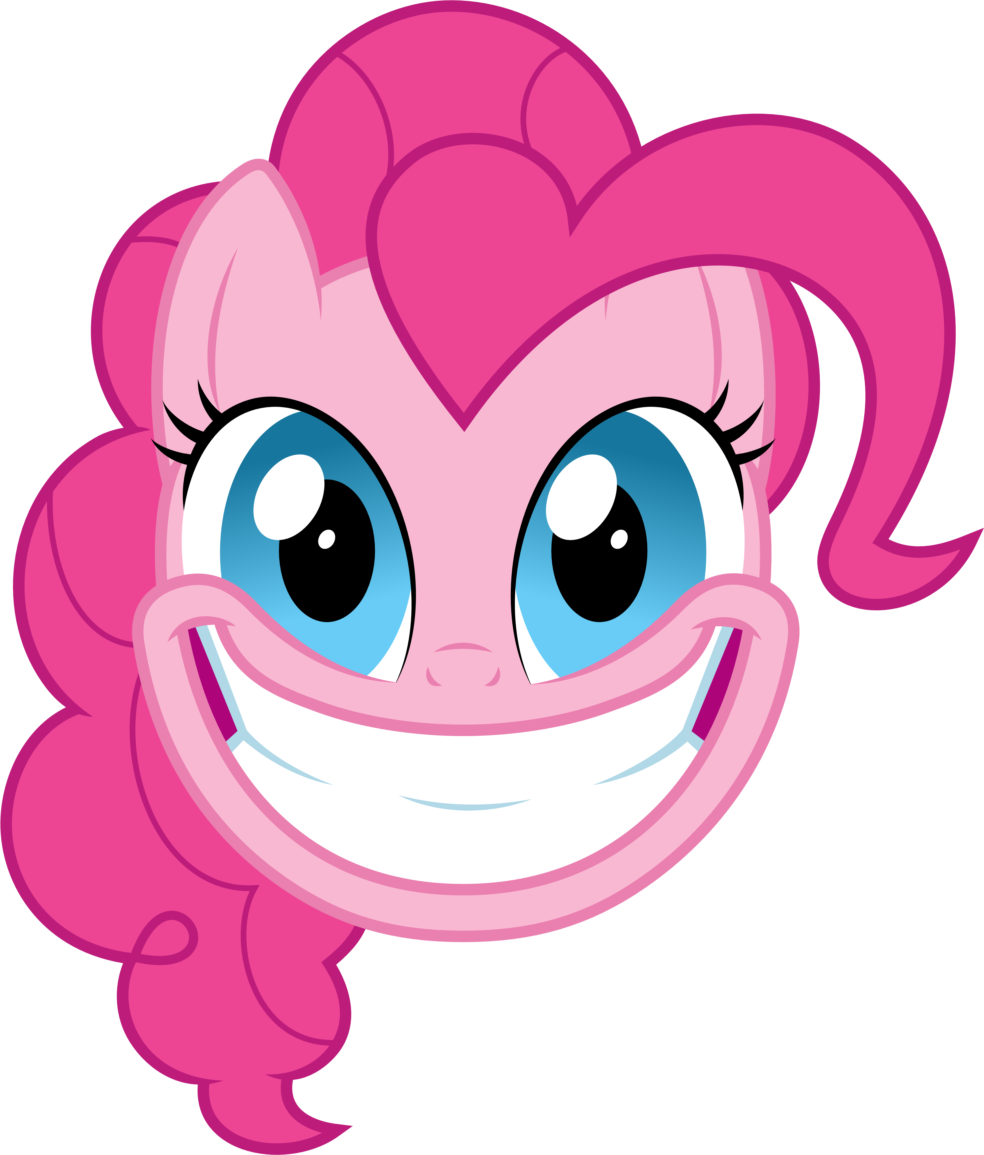 Pinkie Pie Pink Face Facial Expression Nose Cartoon - Mlp Pinkie Pie Smile ...