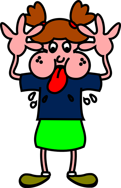 Blowing, Child, Gesture, Girl, Person, Tongue Out - Rude Girl Clipart (1553x2400)