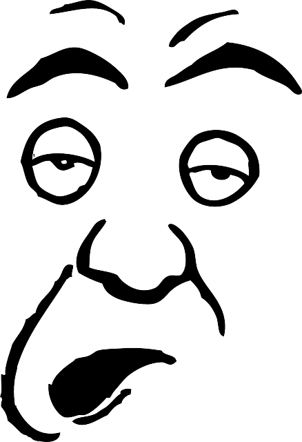 Dull Face, Person, Human, Dumb, Emotion, Stupidity, - Stupid Vector (438x640)