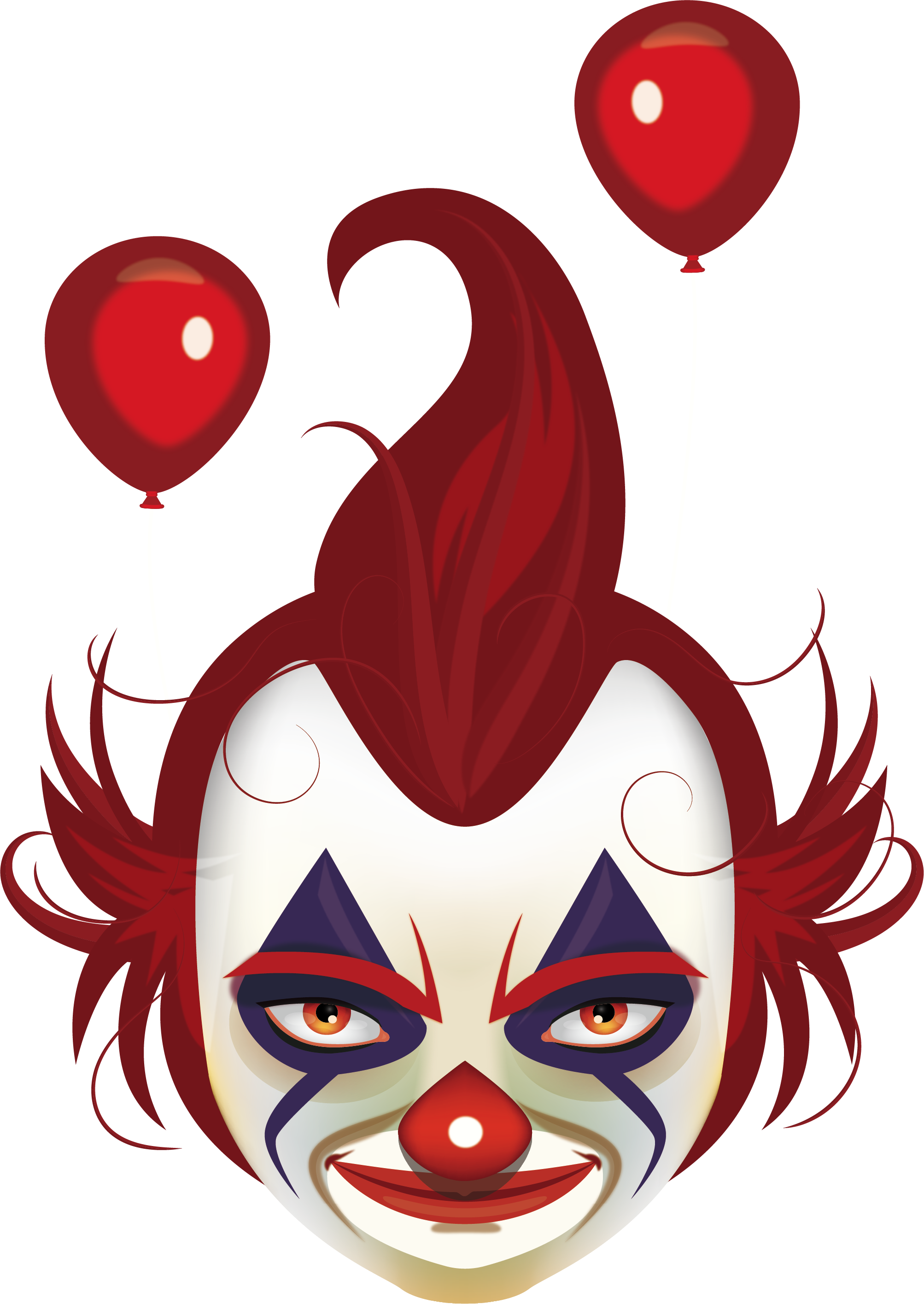 Evil Clown Icon - Zazzle Halloween-clown T-shirt (2006x2831)
