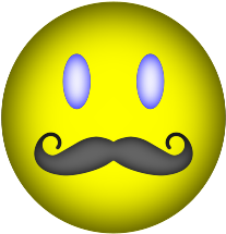 Free Happy Face Mustache - Smiley (800x566)