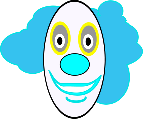 Clown Face Clip Art - Clown Face (600x499)