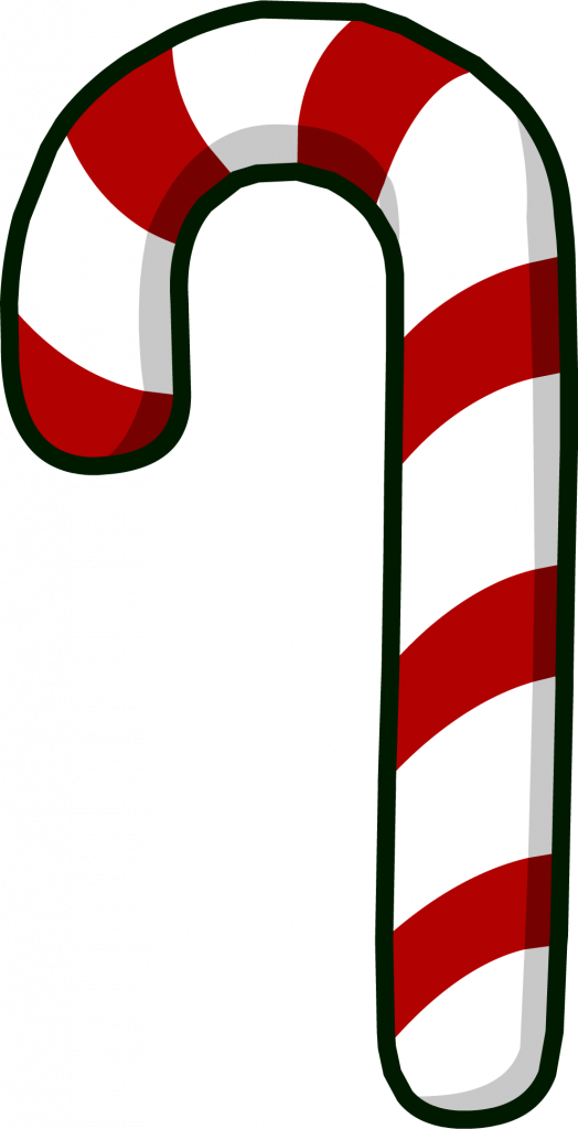 Cartoon Candy Canes - Cartoon Candy Cane Png (524x1024)