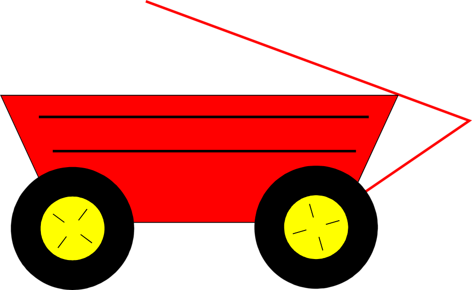 Illustration Of A Red Wagon - Wagon Clipart Transparent Background (958x590)