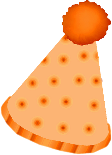 Clown Hat Orange By Clipartcotttage - Orange Party Hat Clip Art (363x500)