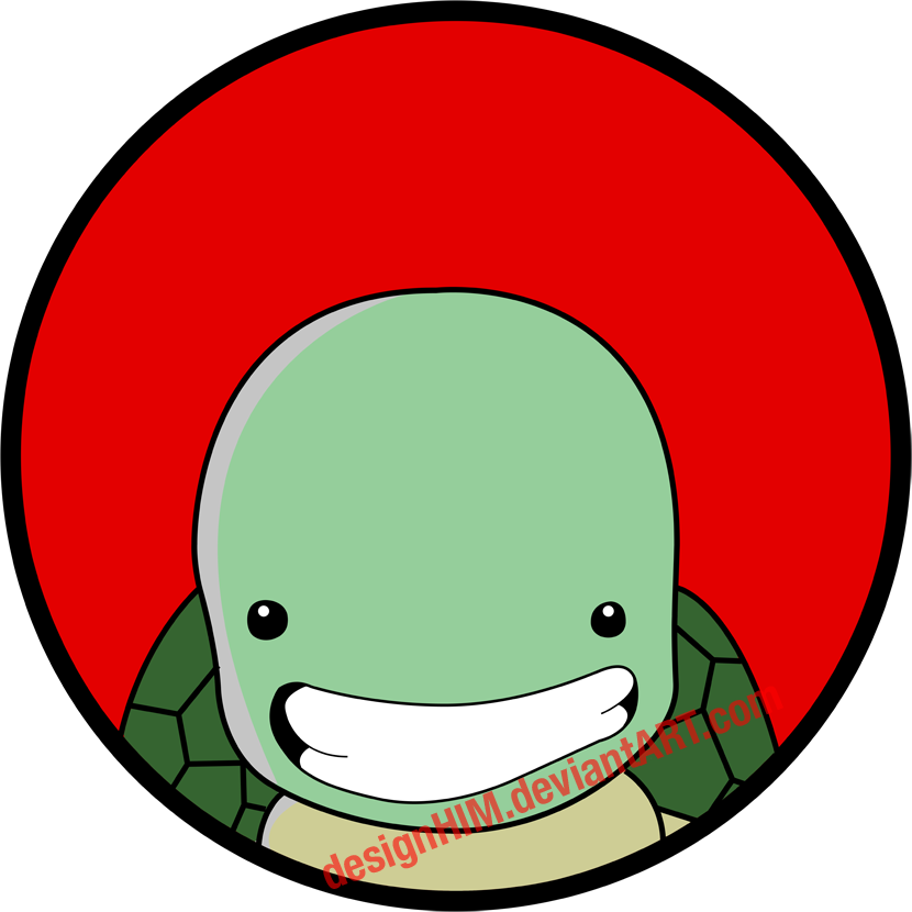 Cute Tortoise By Designhim - Puzzled Smiley (830x830)
