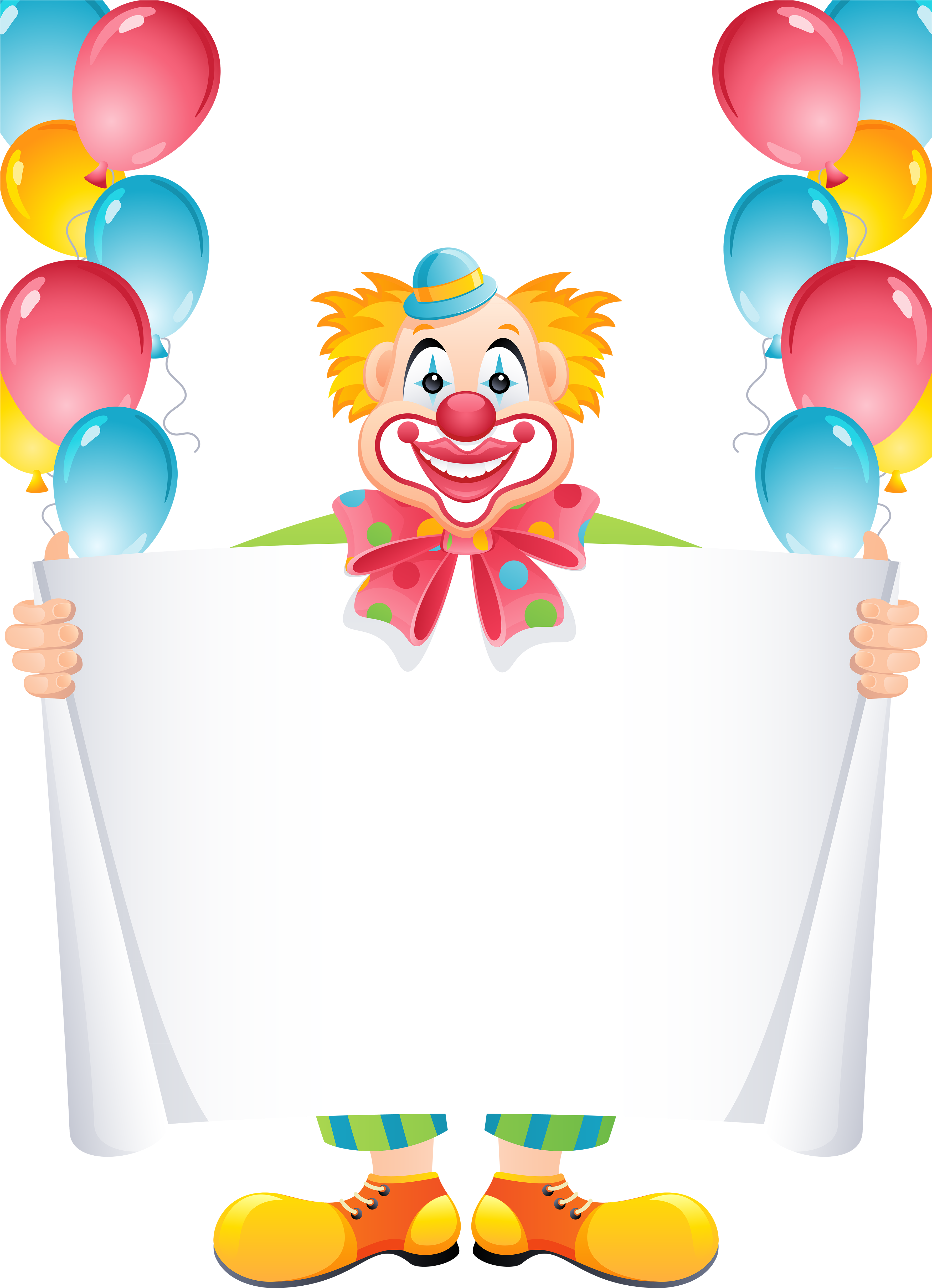 Balloon Clown Birthday Clip Art - Balloon Clown Birthday Clip Art (4204x5000)