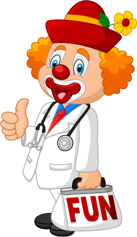 Donate Now - Clown Doctor Cartoon (276x475)