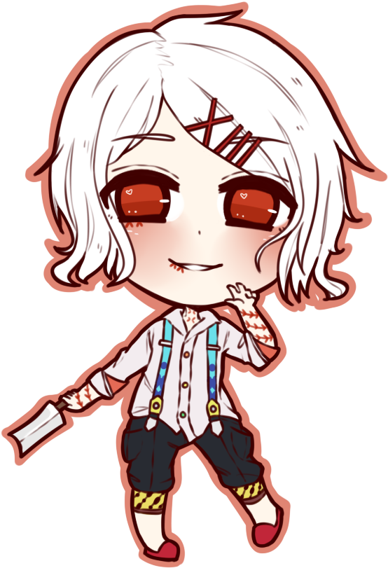 Chibi Juuzou - Stickers Tokio Goul (625x875)