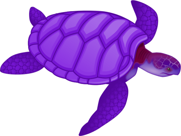 Neon Sea Turtle Clip Art (600x451)