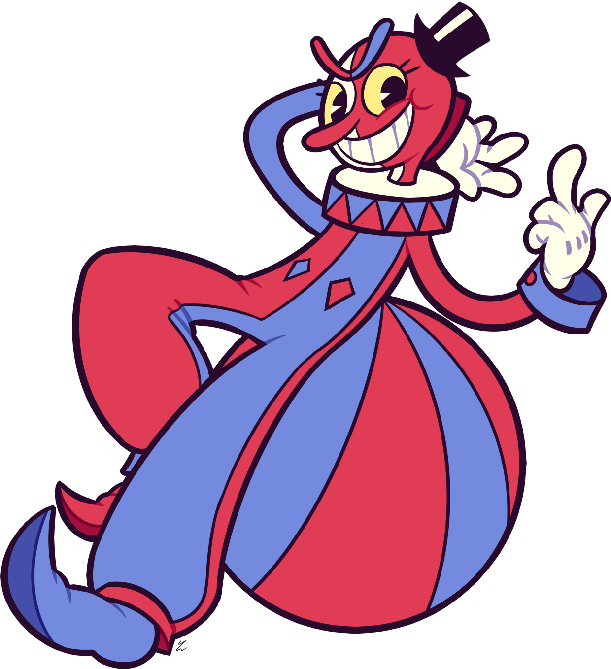 Beppi By Yatsunote Beppi By Yatsunote - Cuphead Beppi The Clown (1254x1365)
