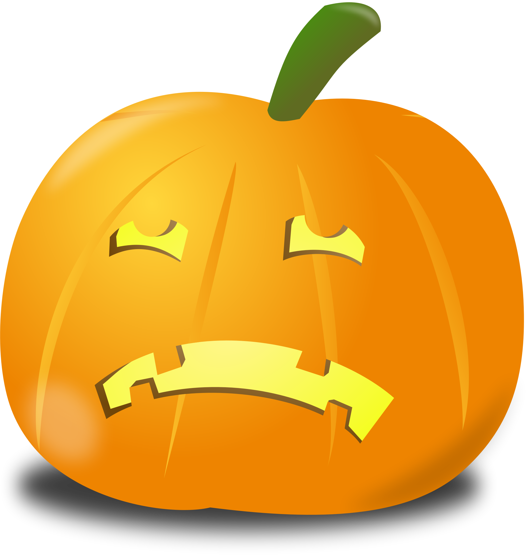Clipart - Sad Jack O Lantern (2108x2223)
