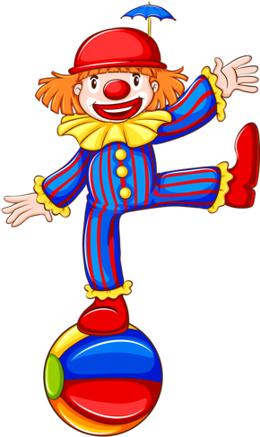 Circus Clown - Clown Drawing Colourful (292x500)