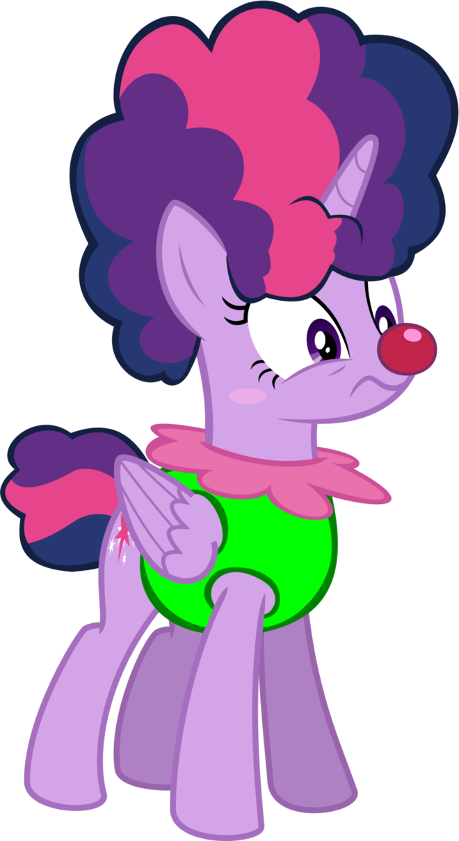 Clown Twilight By Megarainbowdash2000 - Mlp Clown Celestia (660x1208)