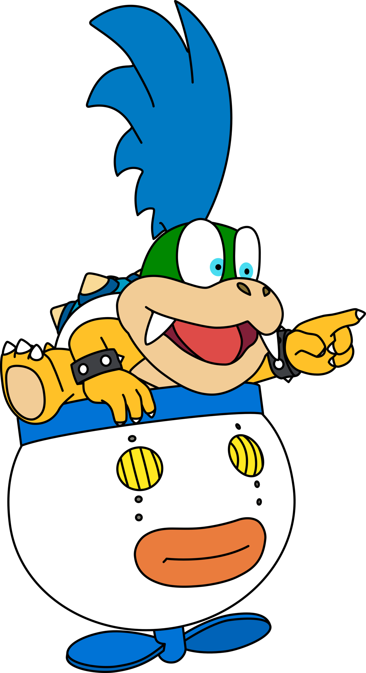 Larry Koopa In His Clown Car By Raykoopa - Larry Koopa Clown Car (1280x2352)