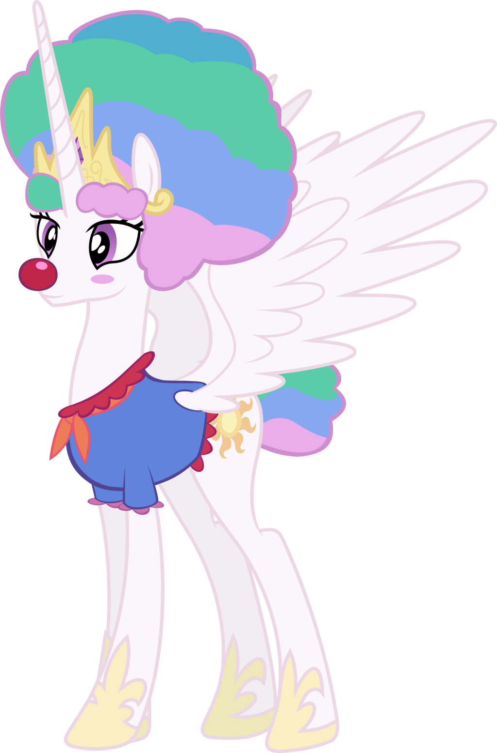 Clown Celestia By Megarainbowdash2000 Clown Celestia - Clown Celestia (1024x1552)