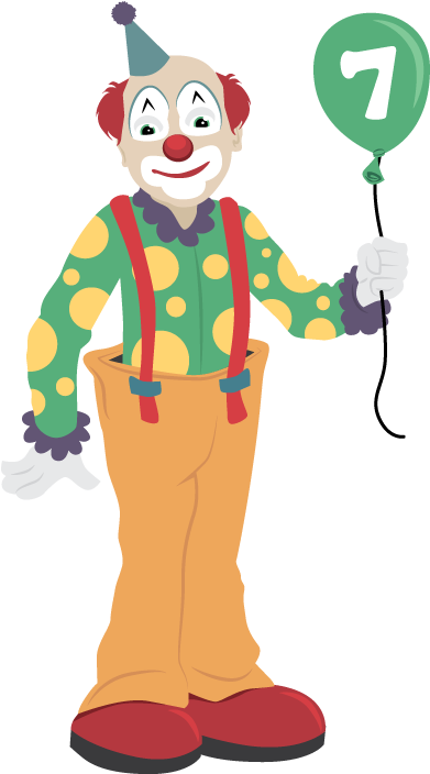 Birthday Clown - Cartoon (720x720)