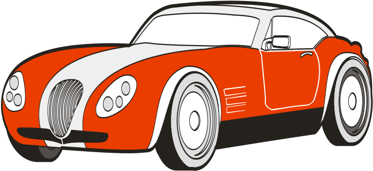 Car Clipart Orange Car - Sports Car Clipart (800x566)