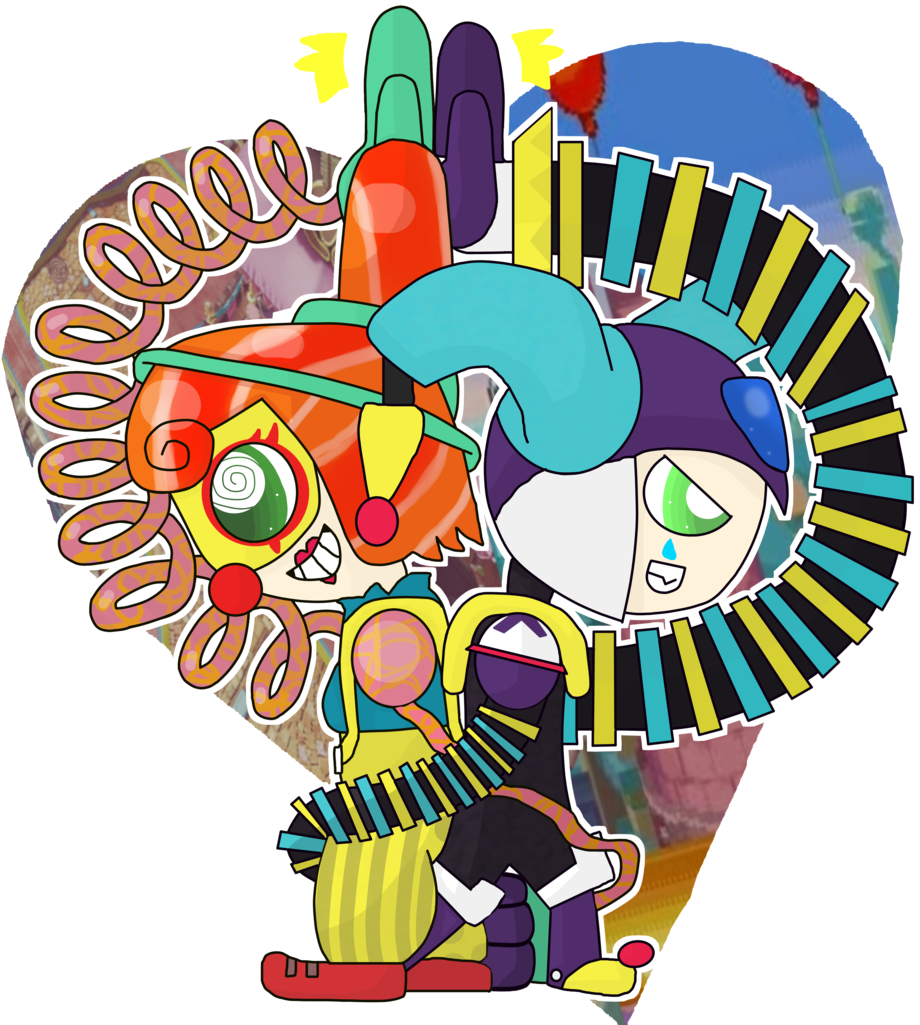 Lola Pop And Clown Man By Kittygames50 - Illustration (1024x1024)