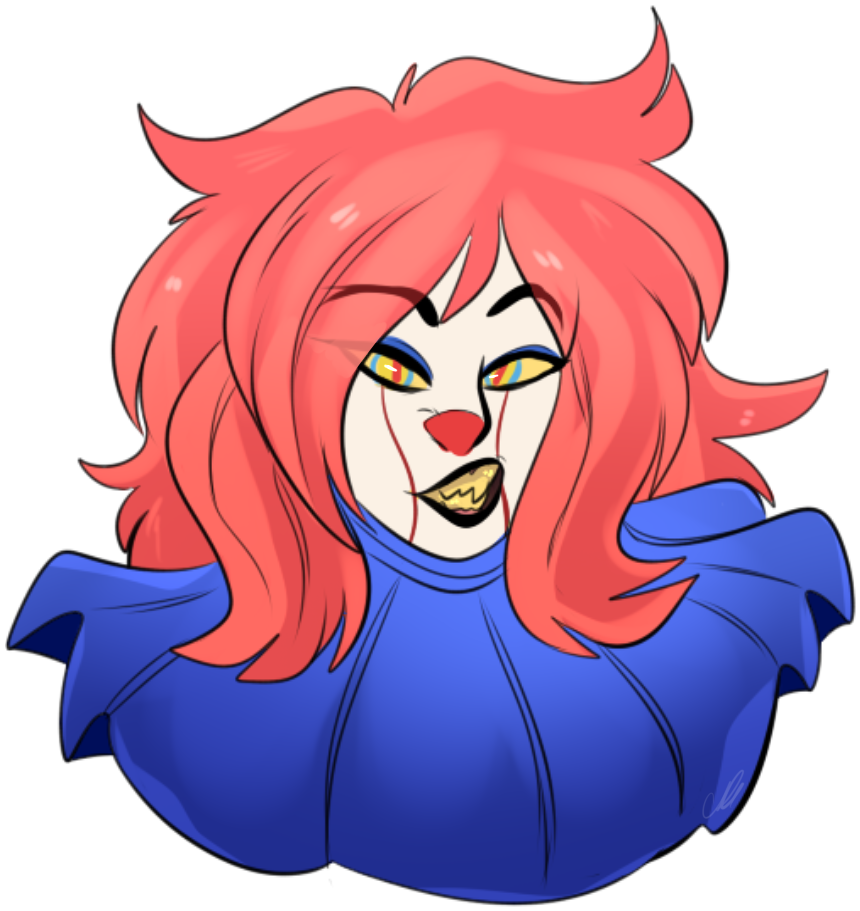 Little Doodle Of @thatalliegator99's Clown Bby Scuffy - Cartoon (1021x979)