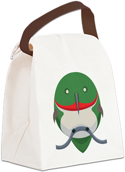Cartoon Hummingbird Canvas Lunch Bag From Cafepress - Tote Bag (350x350)