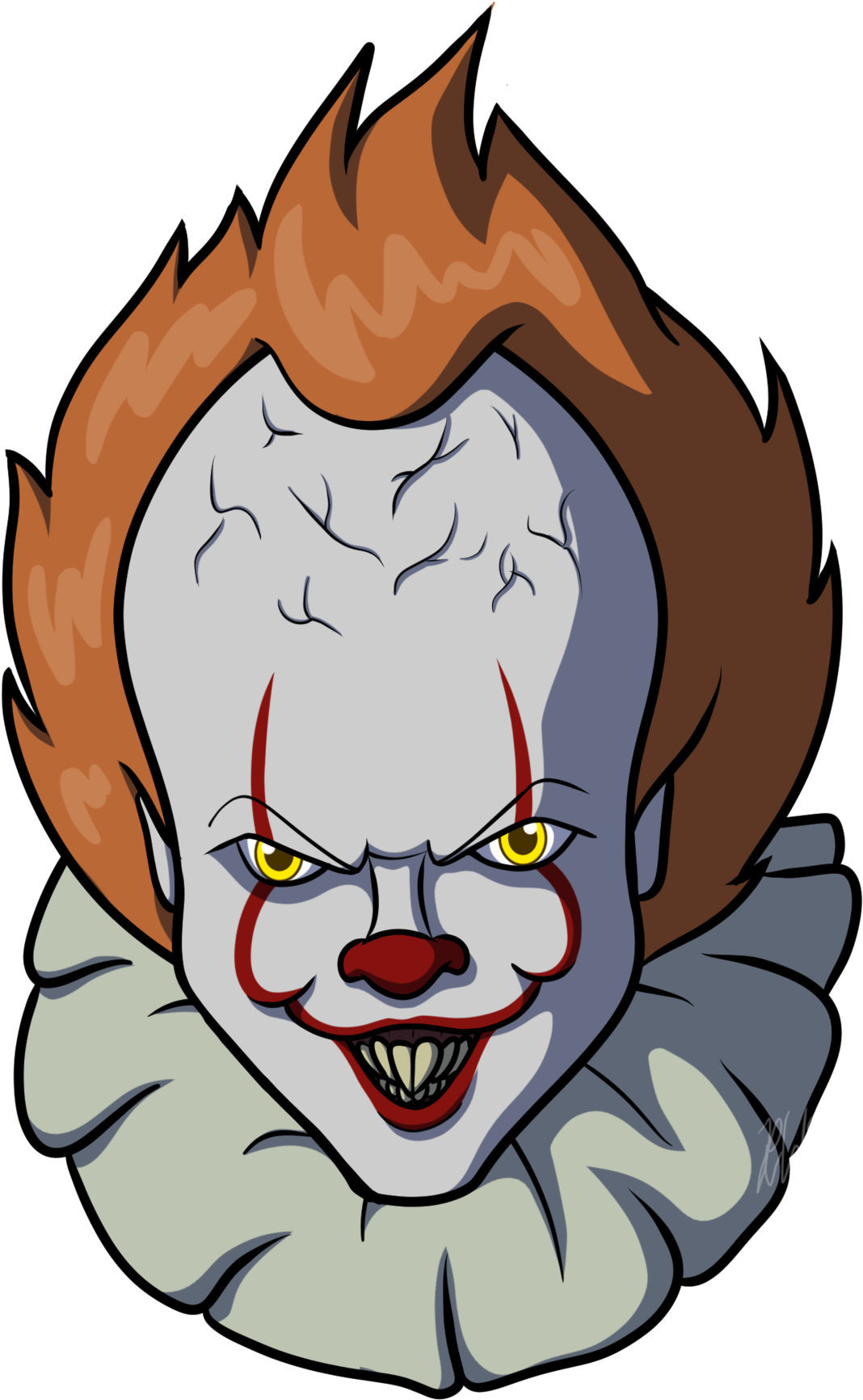 Pennywise 2017 By Araghenxd Pennywise 2017 By Araghenxd - Pennywise 2017 Cartoon Face (1280x1836)