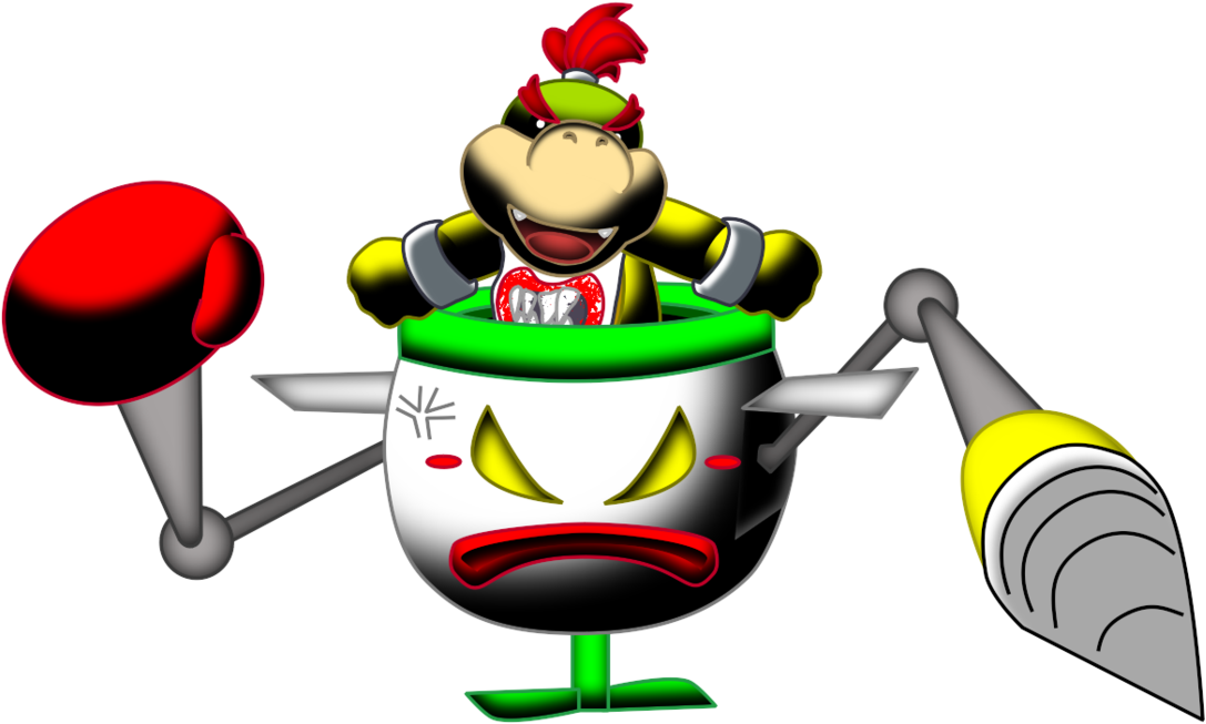 Koopa Clown Car And Bowser Jr By Primalmoron - Koopa Clown Car Bowser Jr (1191x670)