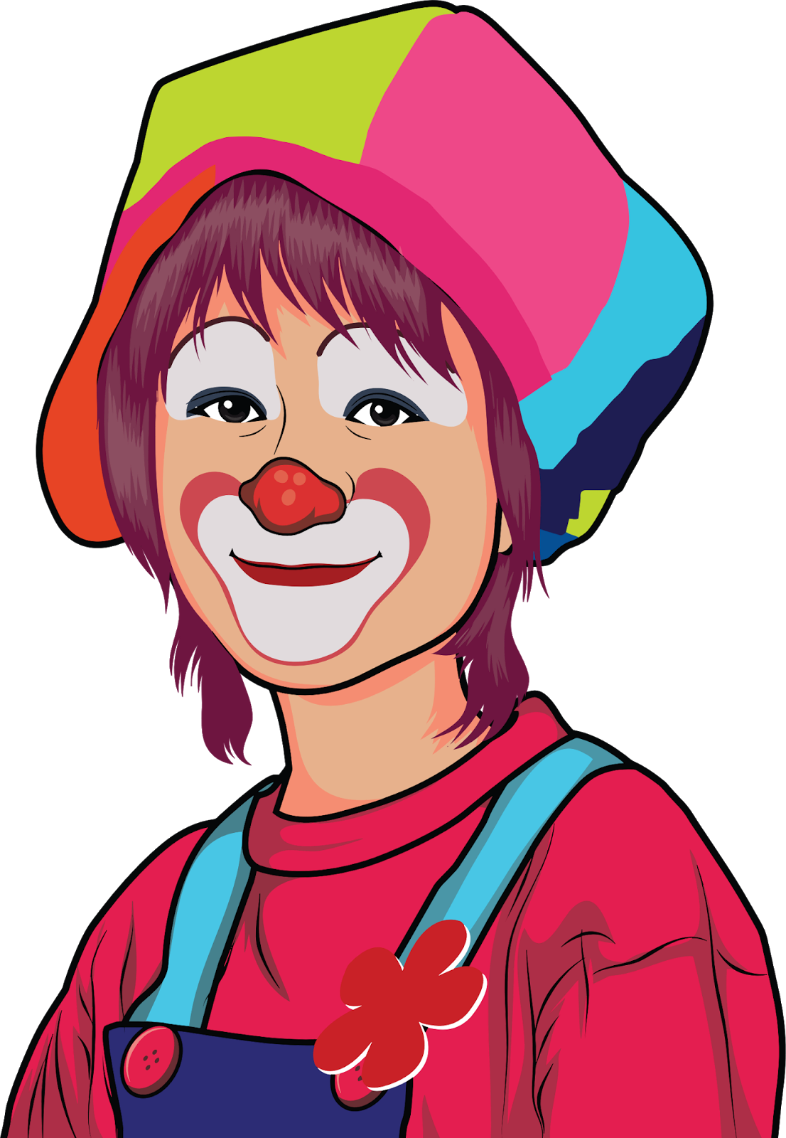 Clown Clipart For Kids - Clown Face Clipart (1106x1600)