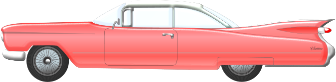 Cadillac - 1950s Car Clip Art (800x320)