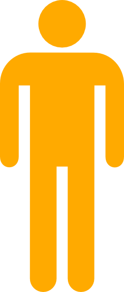 Standing Man Icon - Man Icon Png (252x592)