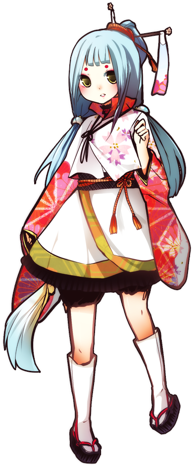 Butterfly Cui Hatsune Miku Japanese Clothes - Аниме Арт Прозрачный Фон (400x950)