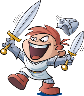 Make-believe Knight Cartoon - Security Company (345x395)