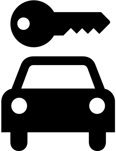 Key Clipart Vehicle - Car Rental Symbol (500x500)