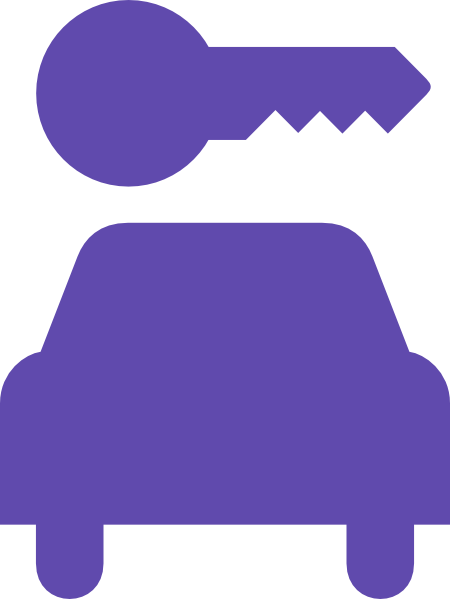 Car And Key Clip Art At Clker - Car Rental Icon (450x599)