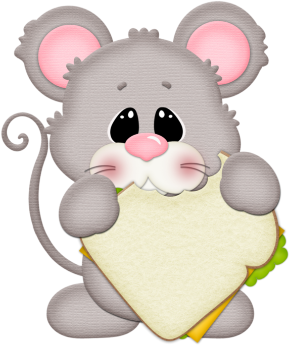 Patchwork - Mouse Eating Corn Cartoon (600x700)