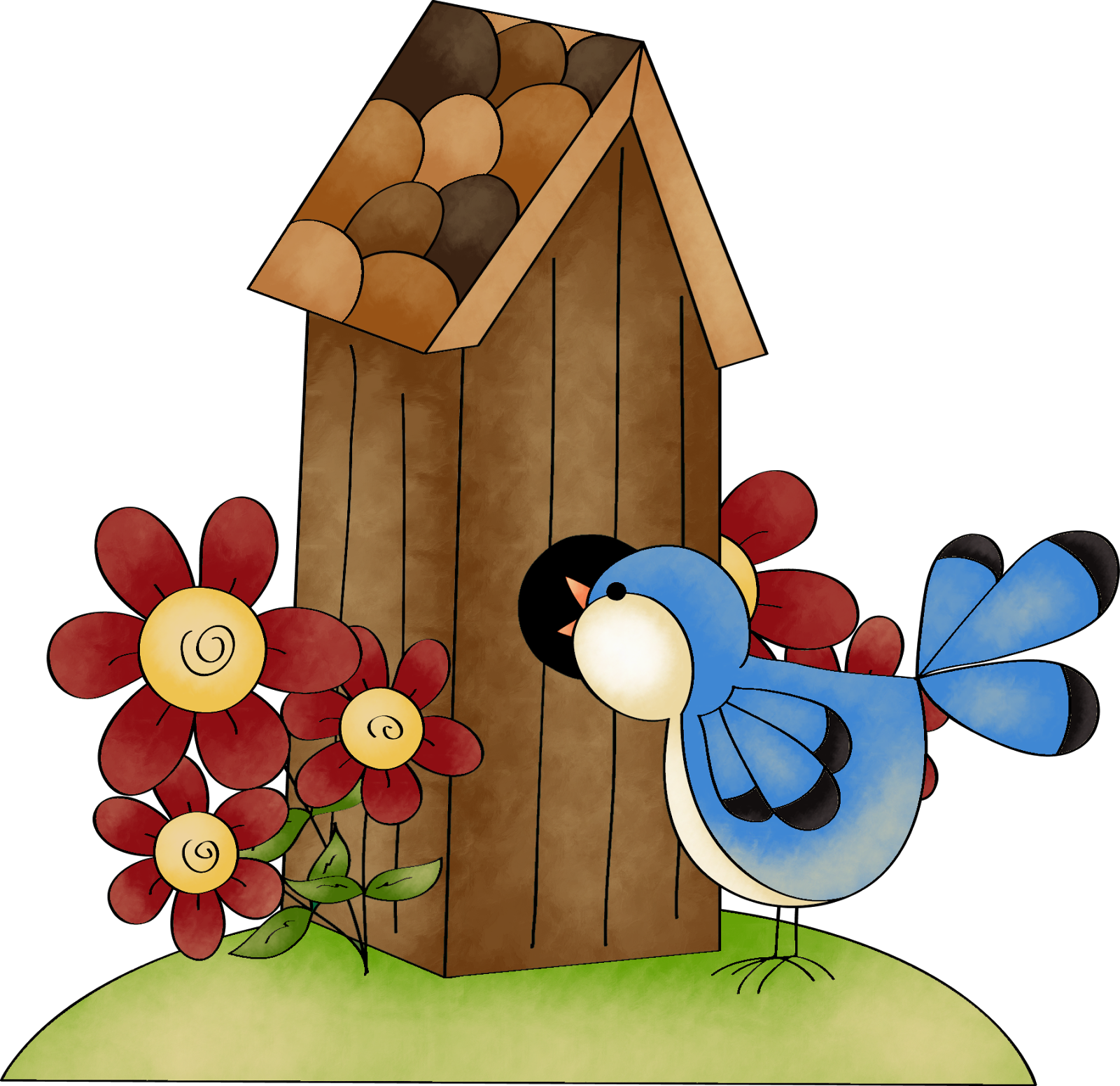 Free Clipart Images, Bird Houses, Art Google, Felt - Bird House Clip Art Free (1600x1552)