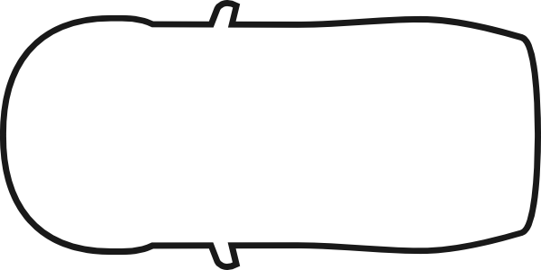Top View Clip Art - Car Silhouette Top View Png (600x300)