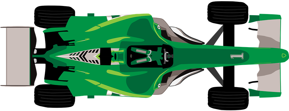 Race Car Clipart Top View - Formula 1 Clipart (960x480)