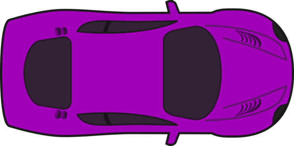 Race Car Clipart Top - Cartoon Car Top View (600x298)