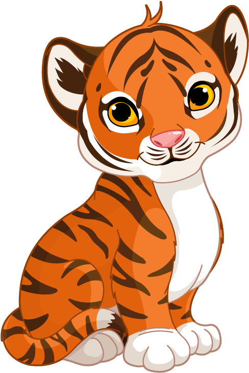 Cute Cartoon Tiger Cub (800x800)