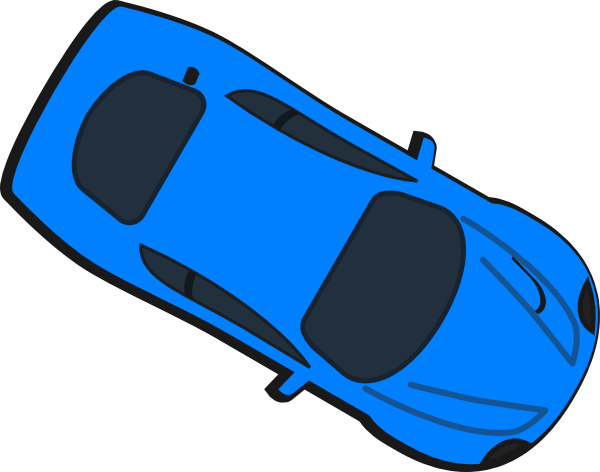 Birds Eye View Of Car Illustration (600x472)