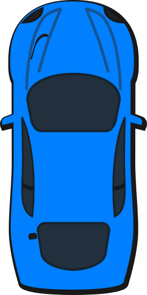 Car Clipart Birds Eye View (300x600)
