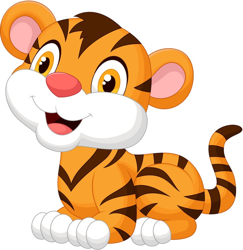 Cartoon - Tiger - Baby Tiger Cartoon (780x800)