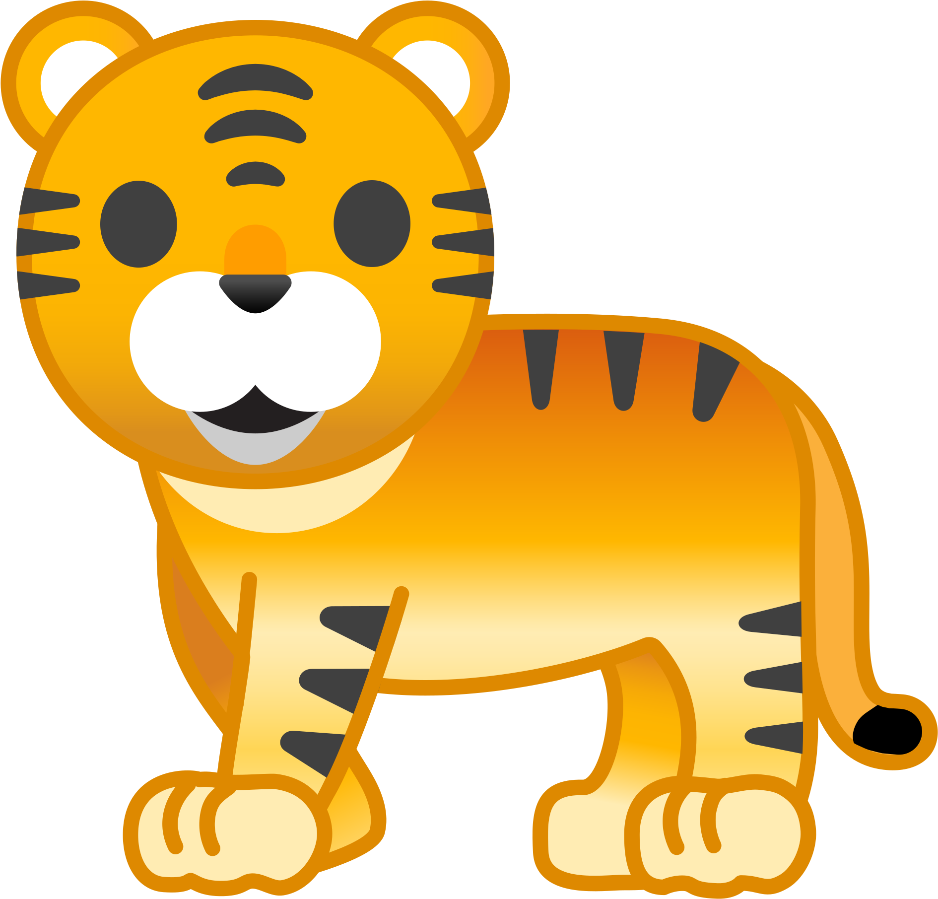 Tiger Icon - Animales Emoji Tigre (2000x2000)