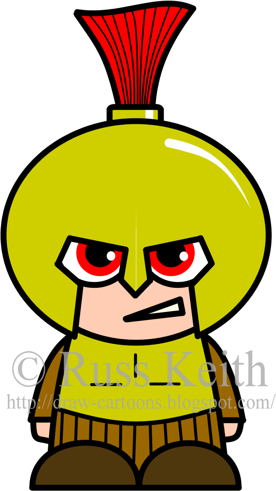 Warrior Cartoon Drawings - Spartan Drawing Easy (937x1600)