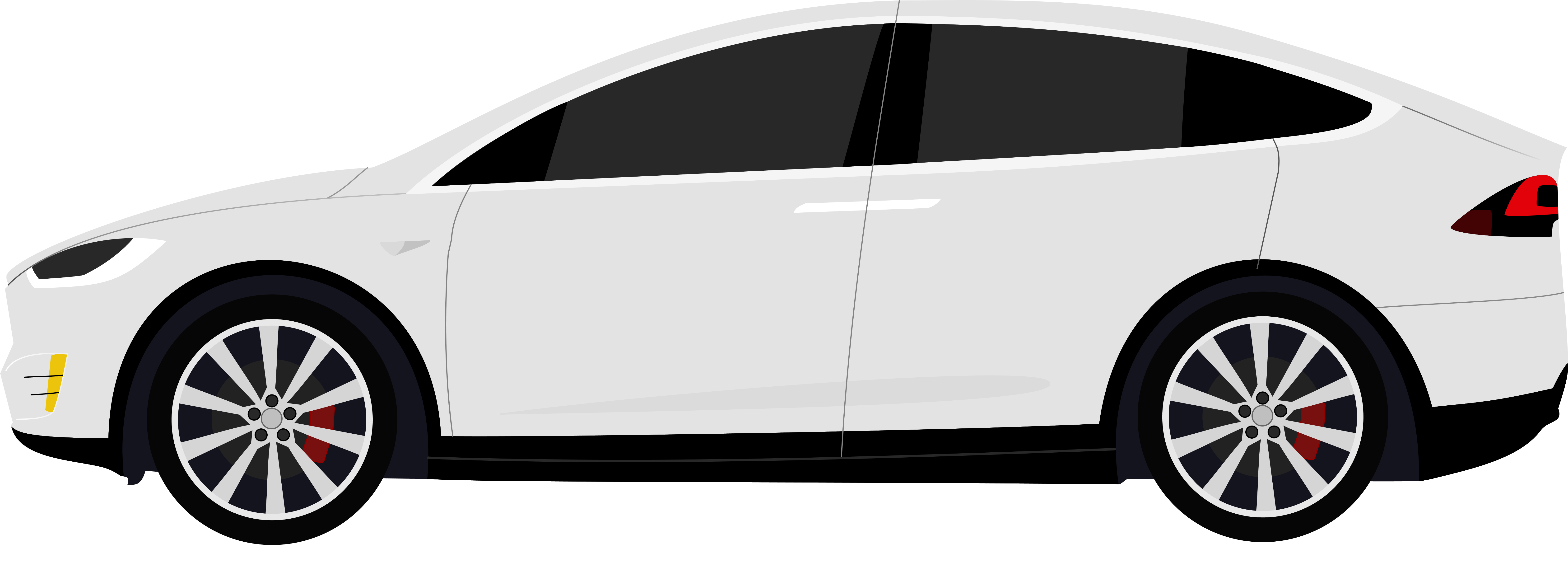 White Tesla Model X Clipart - Golf R32 Blue 2008 (6658x2518)