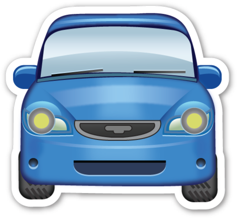 Oncoming Automobile - Road Trip Emoji (525x486)